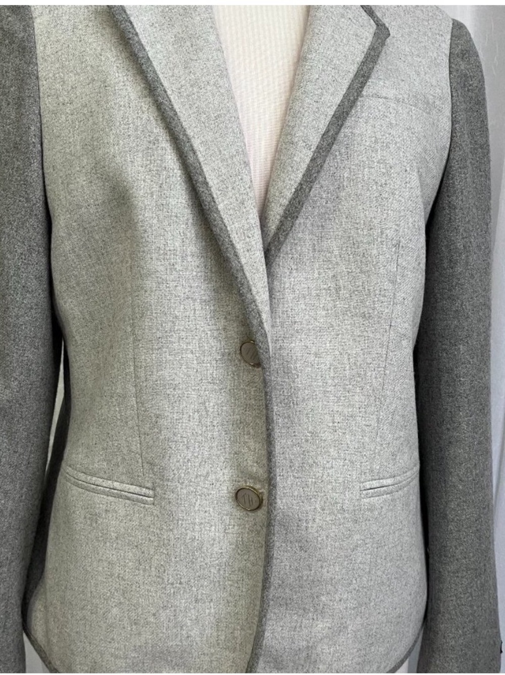 Tommy Hilfiger wool blend two toned gray blazer SZ 12